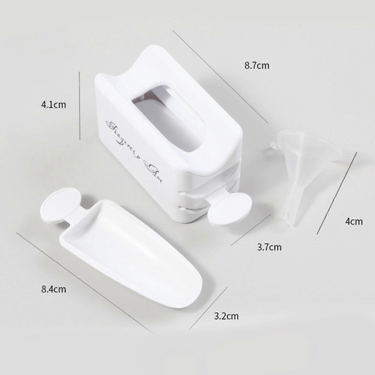 Portable Double-Layer Nail Powder Recycling Box for Dip Powder