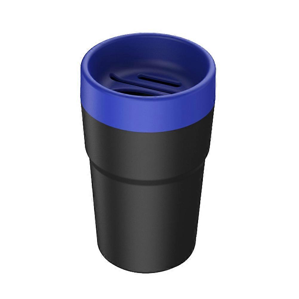 Multi-function Car Storage Box Trash Can Coin Change Container Tissue Card Holder(Blue)