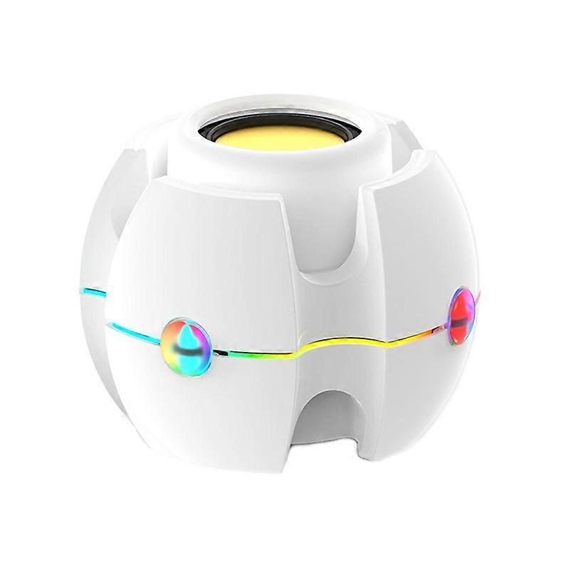 RGB Light Effect Gyro Shape Wireless Bluetooth Audio White