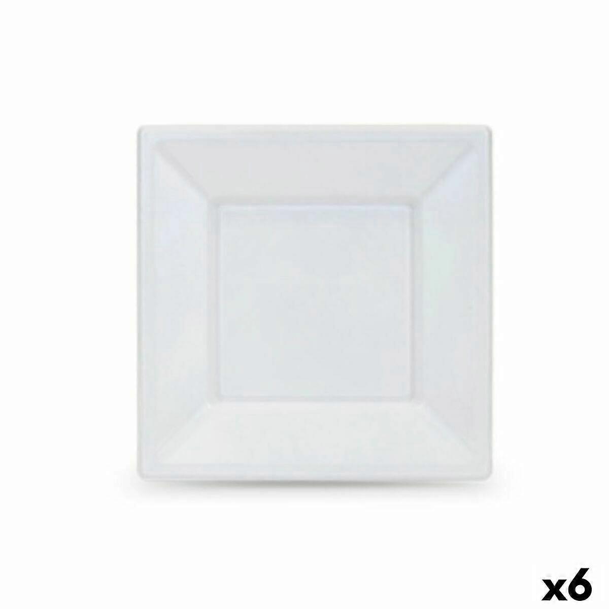 Set of reusable plates Algon White Plastic 18 x 18 x 1,5 cm (36 Units)