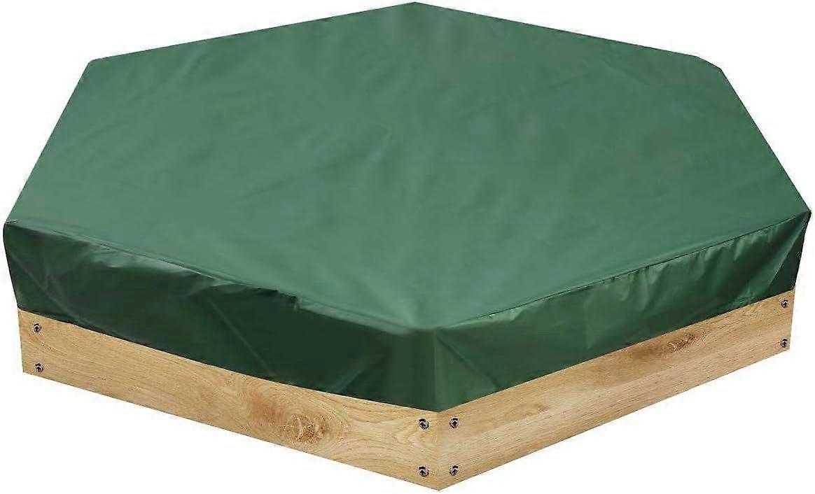 Green Sandbox Cover Hexagon Pool Bunker Cover Made From High Quality Oxford Cloth It Is Durable And Easy To Fold180*150cm