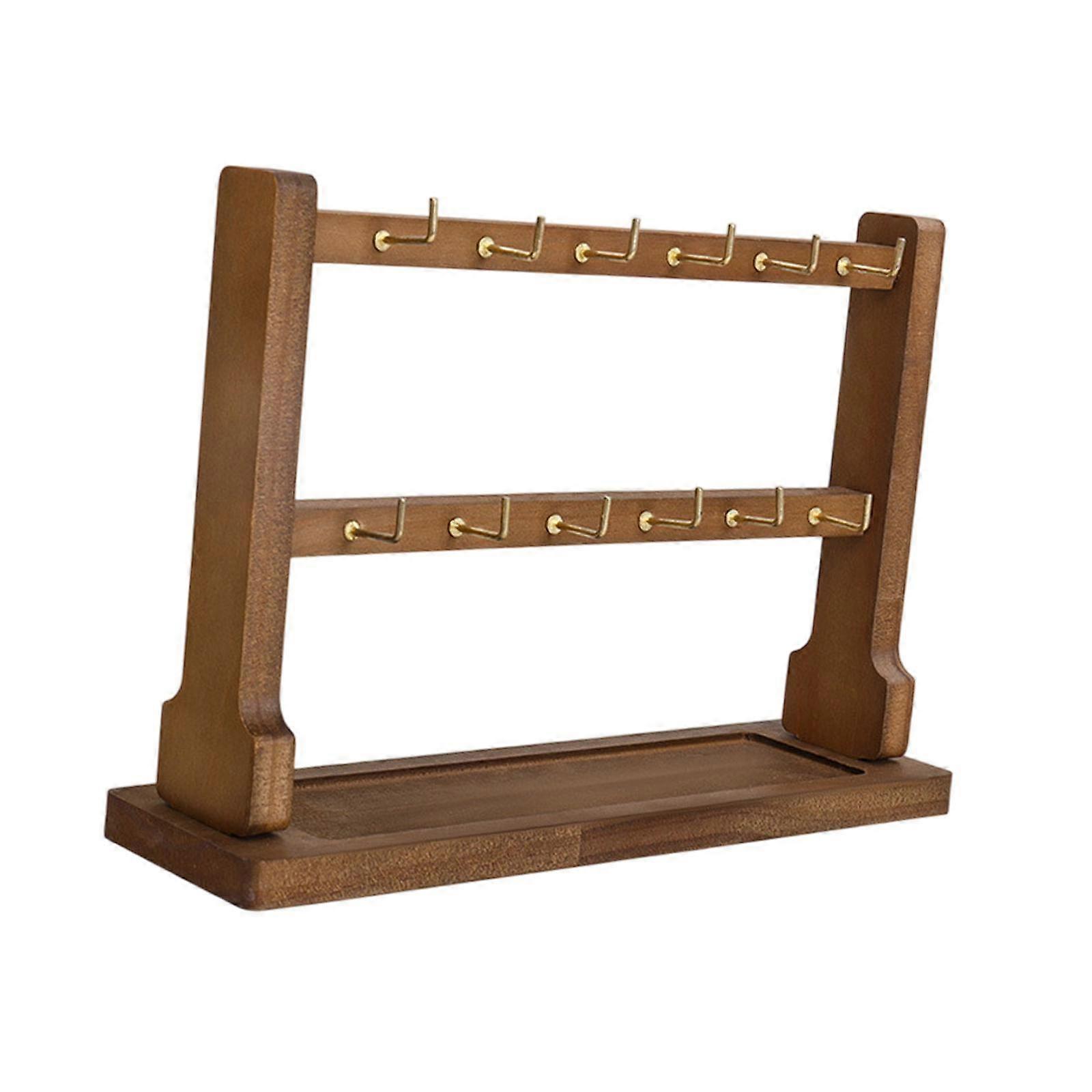 Earring Display Stand Jewelry Display Rack Wooden Stable Base Earring Holder