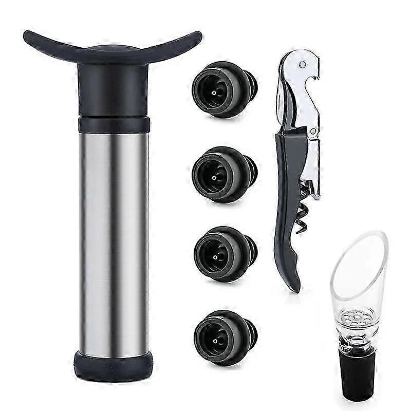 Vinpropp med vakuumpump Vinkonserver, vinsamlare, gummiproppar, svarta tätningslock för vinflaskor, silikonkorkar SMTX f26