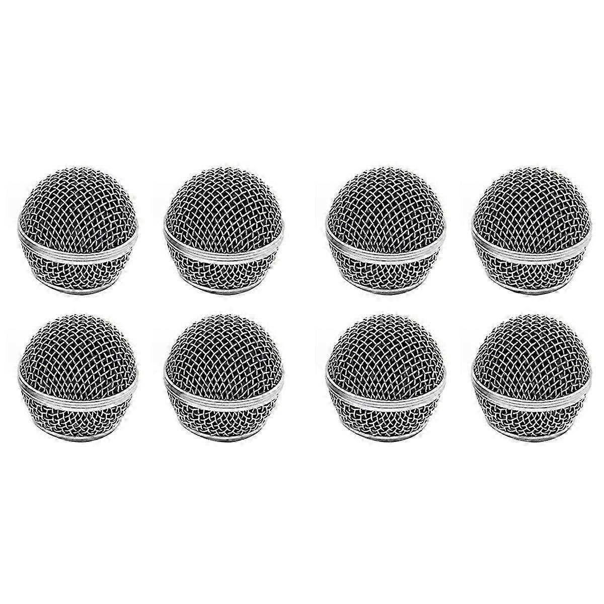 8Pcs Microphone Grille Replacement Mic Microphone Head Grill Head Mount Wired Wireless Microphone A