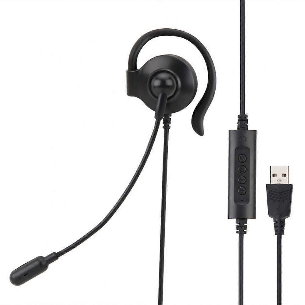 Wired Microphone 3.5mm Single Side Speaker Voice Office Headset For Clear Call With