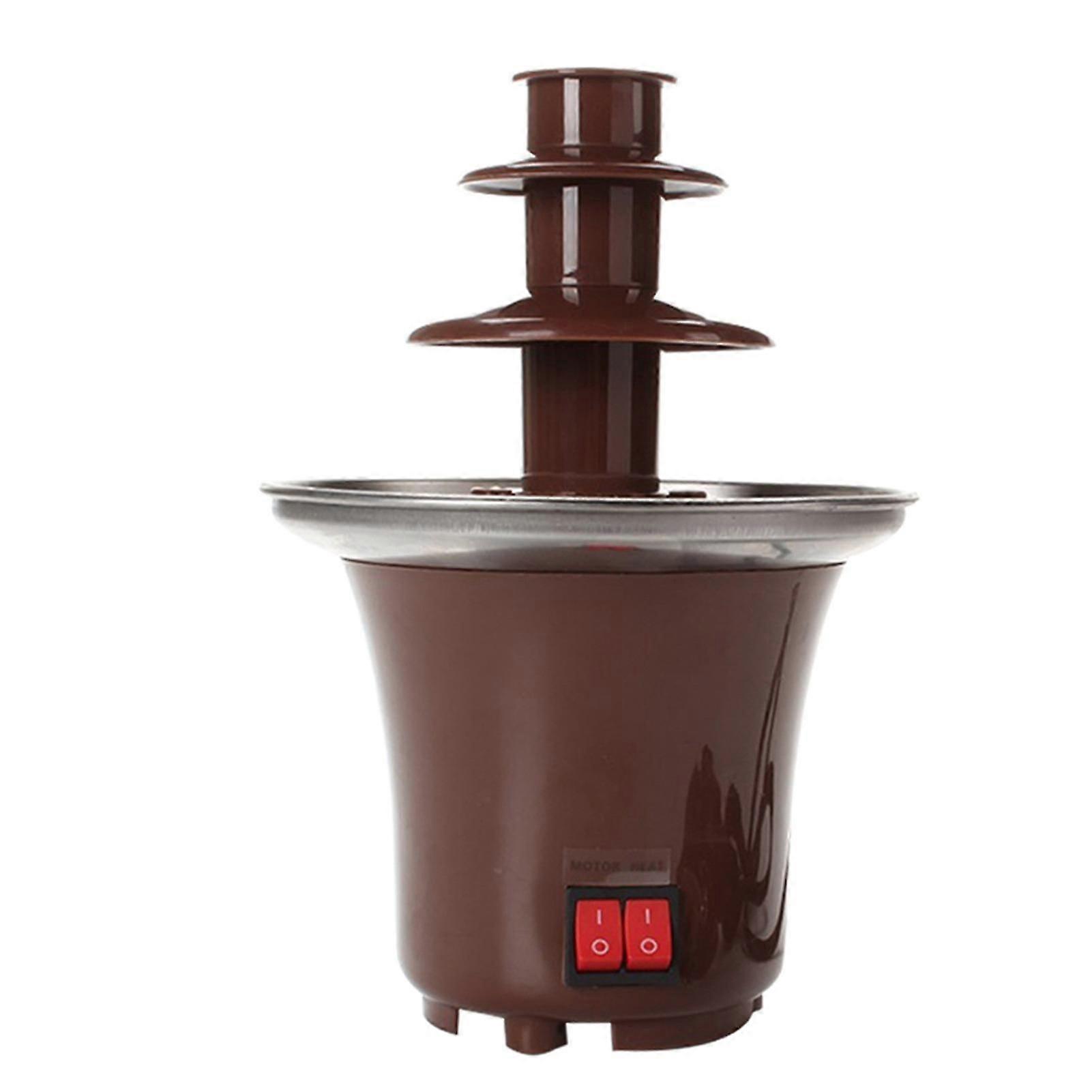 Mini 3 Tiers Chocolate Fondue Fountain Easy To Assemble Perfect For Nacho Cheese BBQ Sauce Ranch