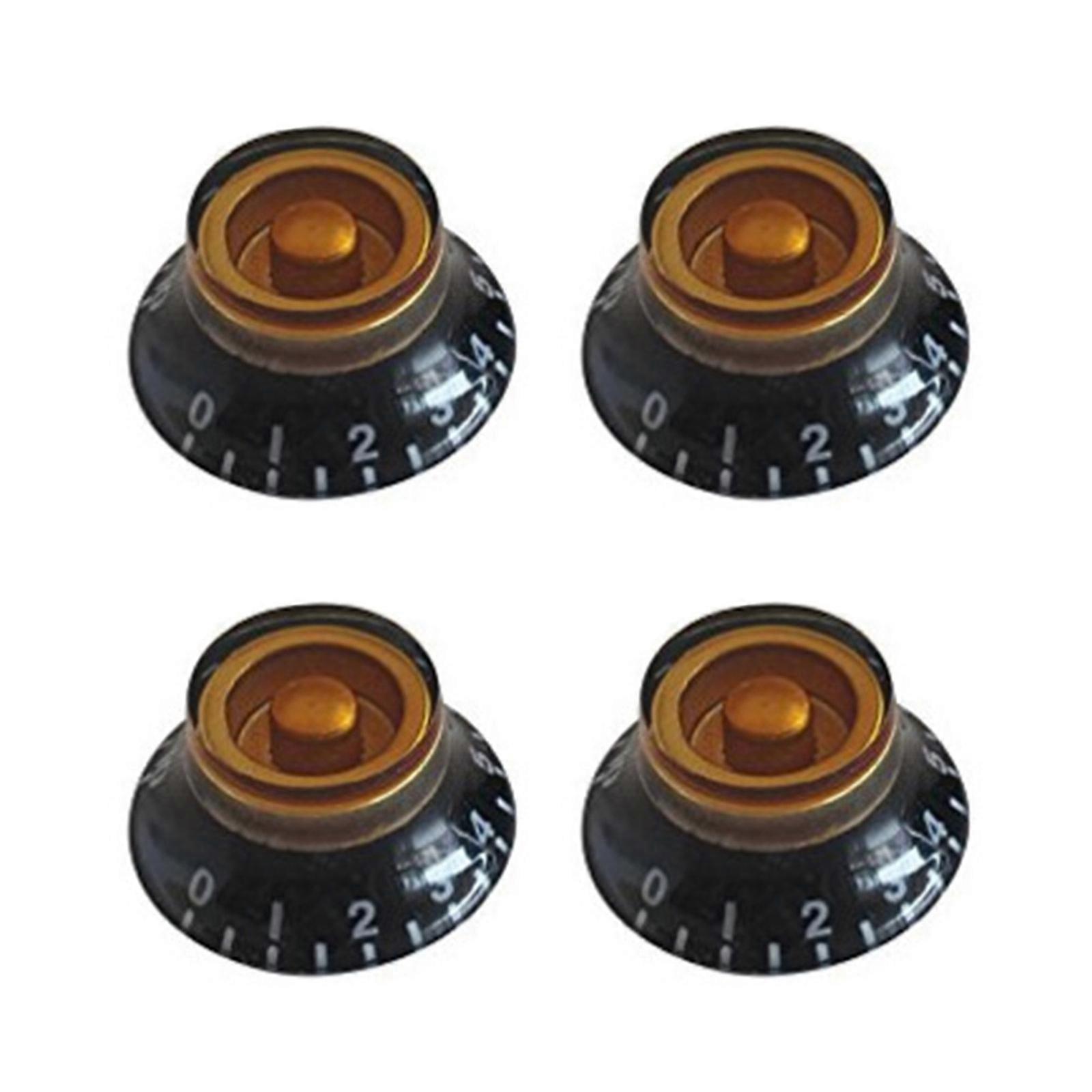 Bass Effect Button Control Knobs Turning Knobs Bass Knobs Guitar Potentiometer Knobs Guitar Turner Knobs Replacements  Black Gold