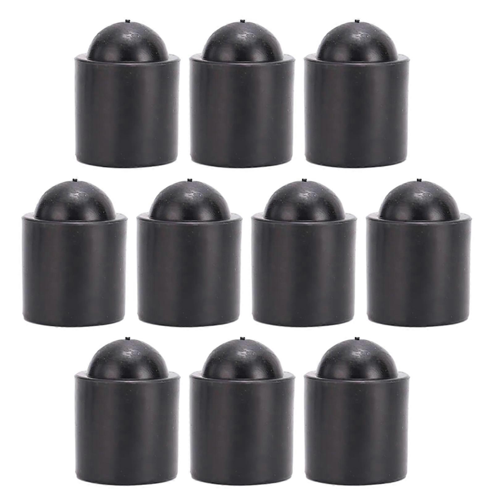 10Pcs Billard Queue Stick Protect Caps Schutzhülle Pool Cue Tip Caps Queue Cover Billard Stick Silikon Abdeckung Schwarz