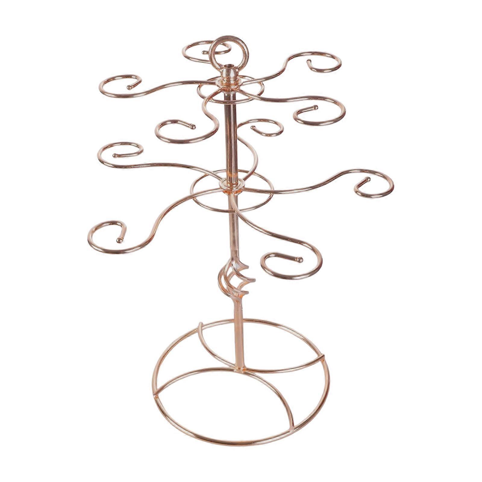 Decorative Tabletop Wine Glass Holder Freestanding Tabletop Storage Rack Wine Glass Drying Rack Suitable for Stability Gold