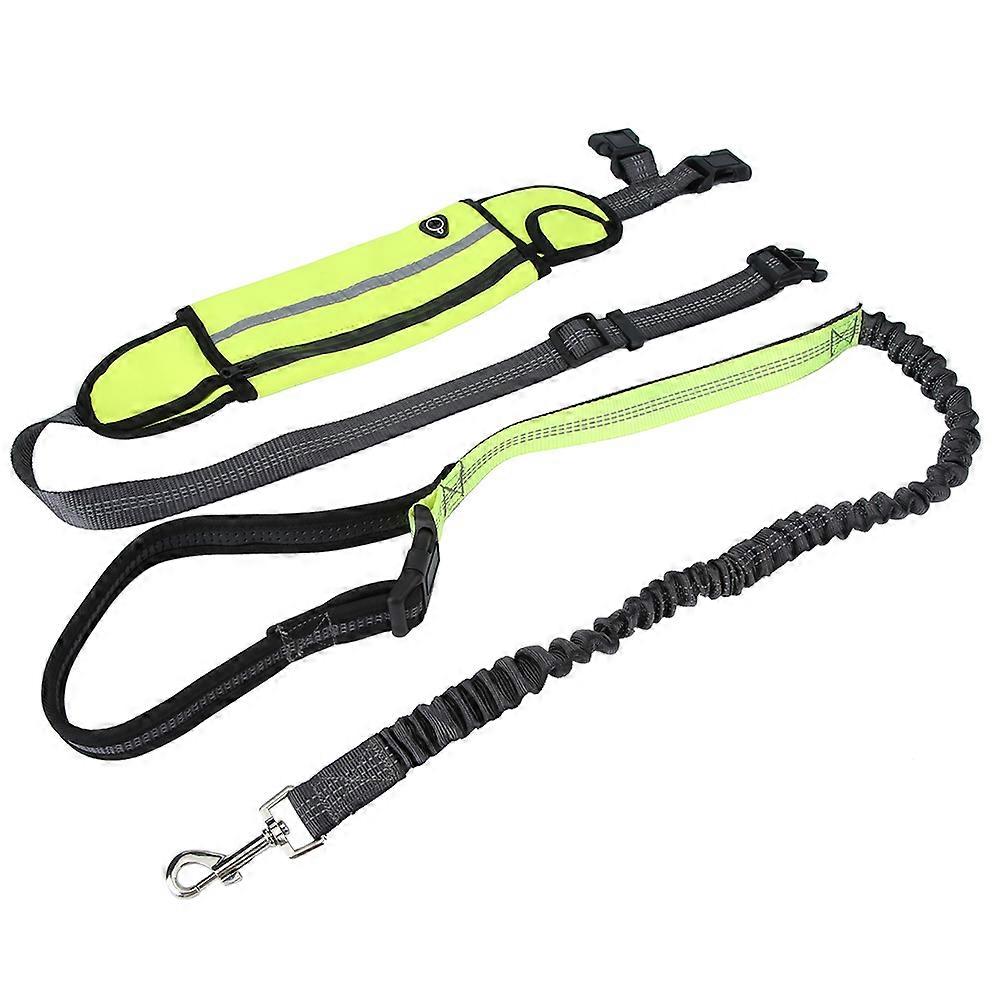 Pet Dog Running Elastic Belt Reflective Stripe Leashes Rope with  Waist Bag