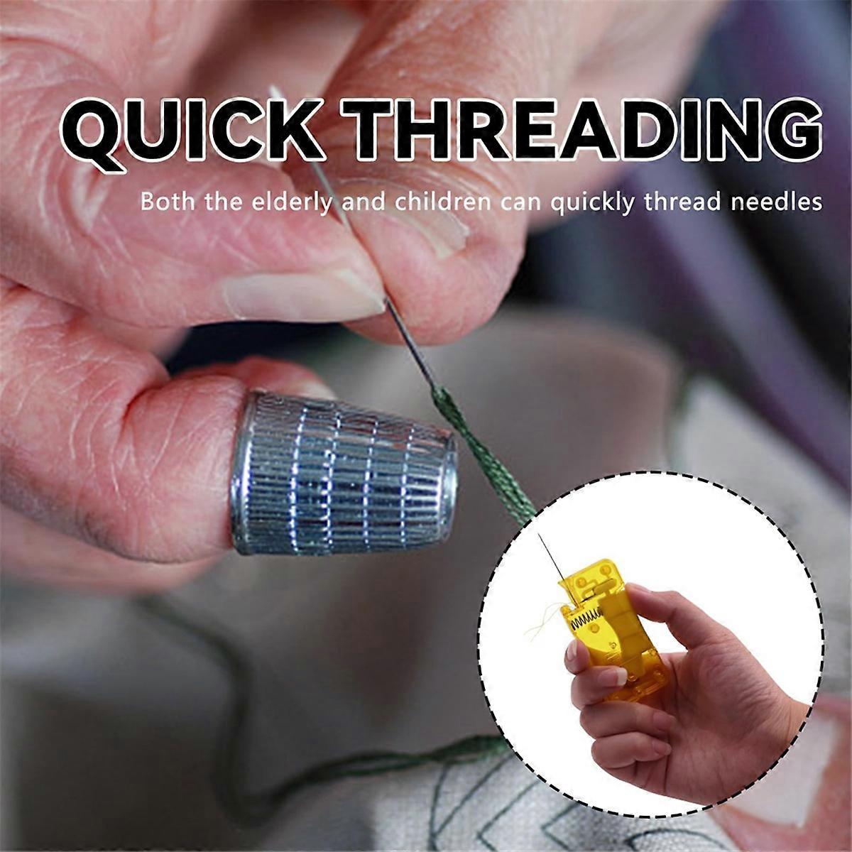 Auto Needle Threader for Hand Sewing,yellow 5pcs