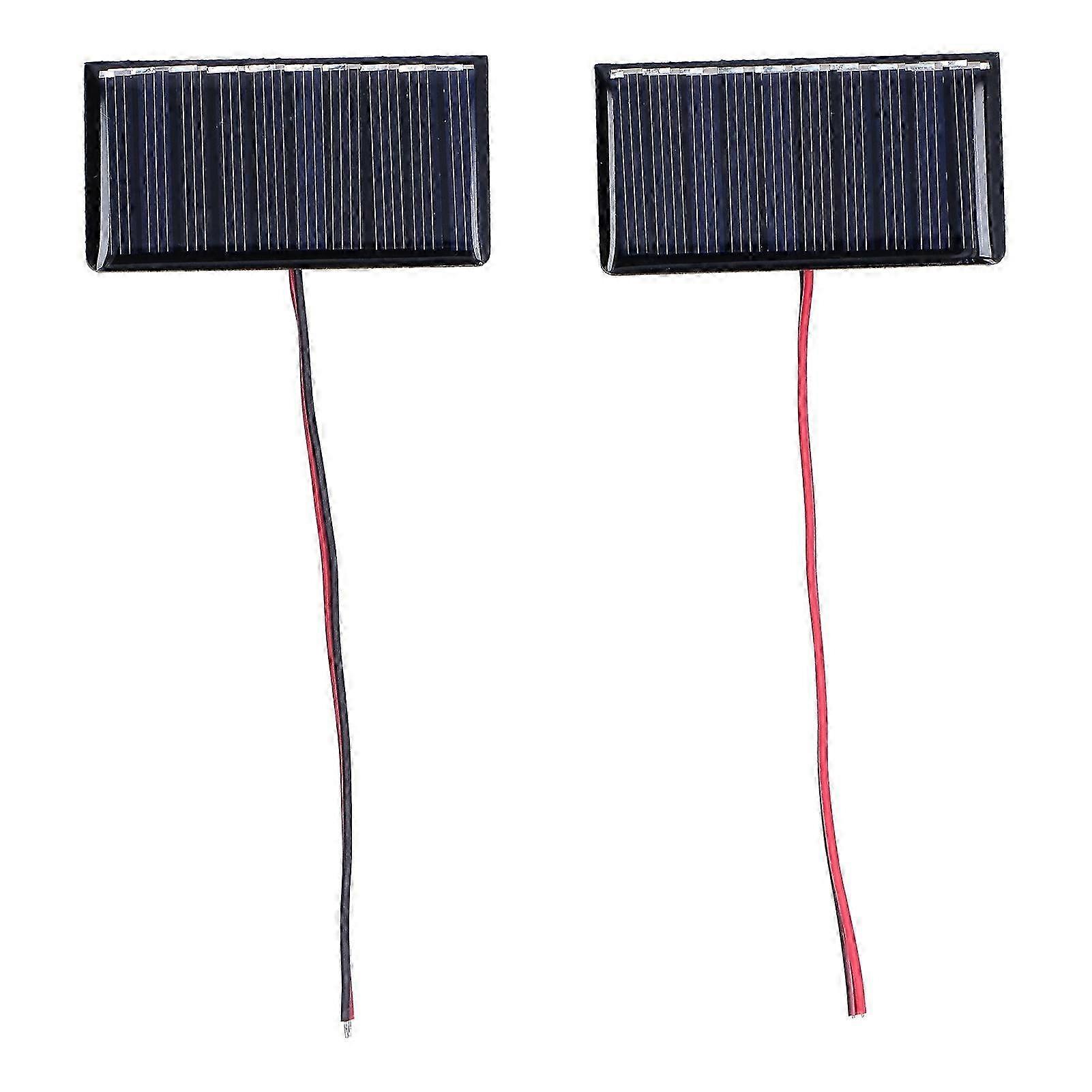 2Pcs Solar Panel Module Polysilicon Micro Mini Glue Power Solar Cells 68x36mm 0.3W 5V