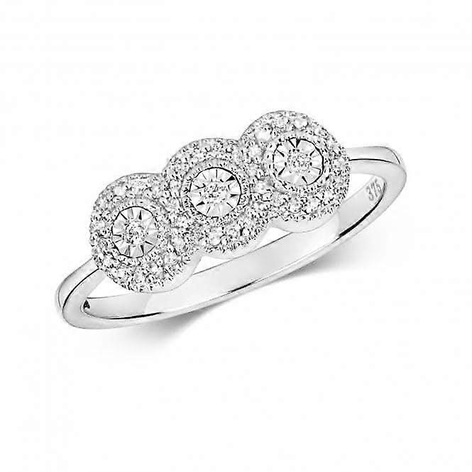 Diamond Jewellery 9K White Gold Ring RD598W