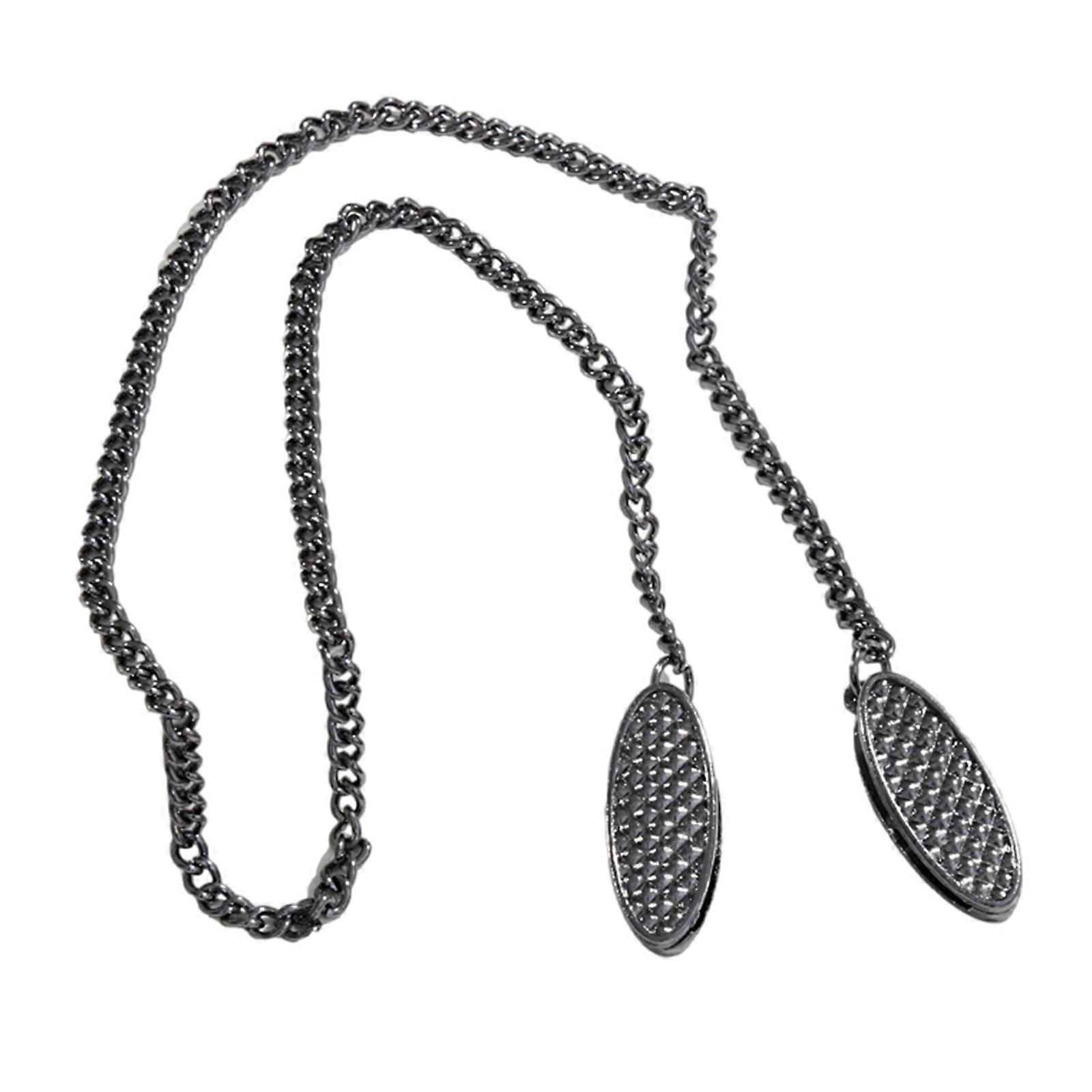 Multiuse Glasögon Kedjeklämma Metall Glasögonhållare Clip Servett Clip för säkert grepp och lätt att använda för olika tillfällen Svart