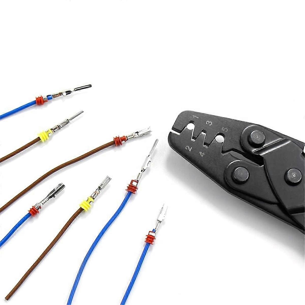 340Pcs 1/1.5/1.8/2.2/2.8/3.5mm Terminal Pins Wire Harness Pin Male Female Automotive Electrical Conn