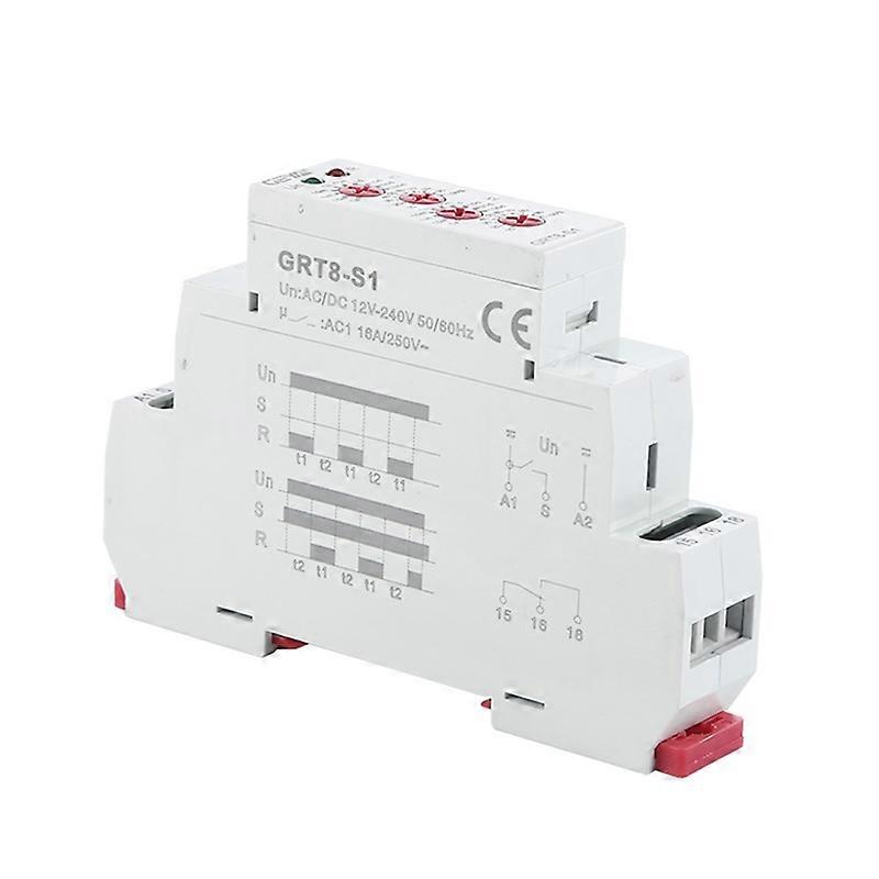 Asymmetric Cycle Timer Relay SPDT 16A Relay,GRT8-S1 ACDC12V-240V