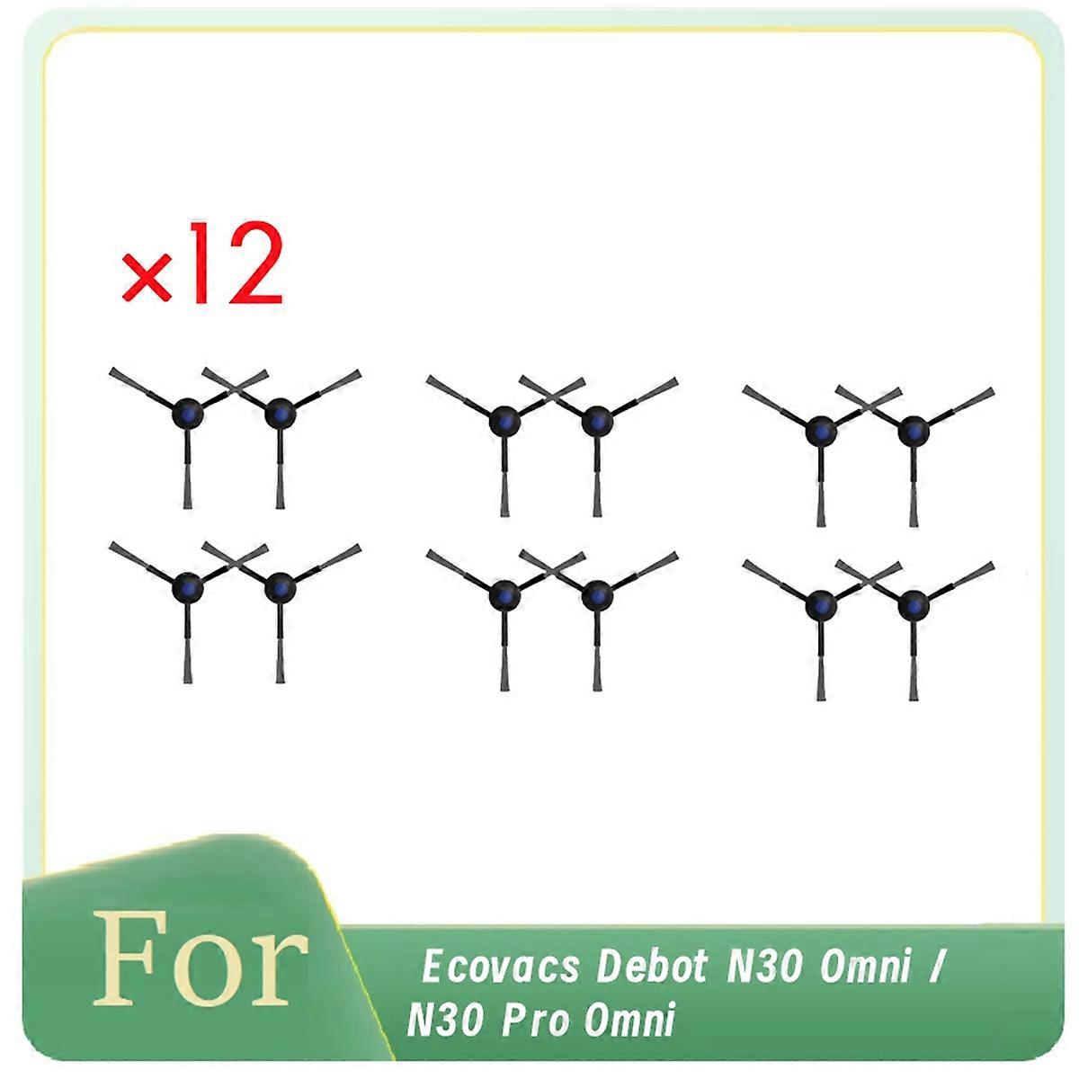 12 Pcs Side Brush Replacement for Debot N30 Omni