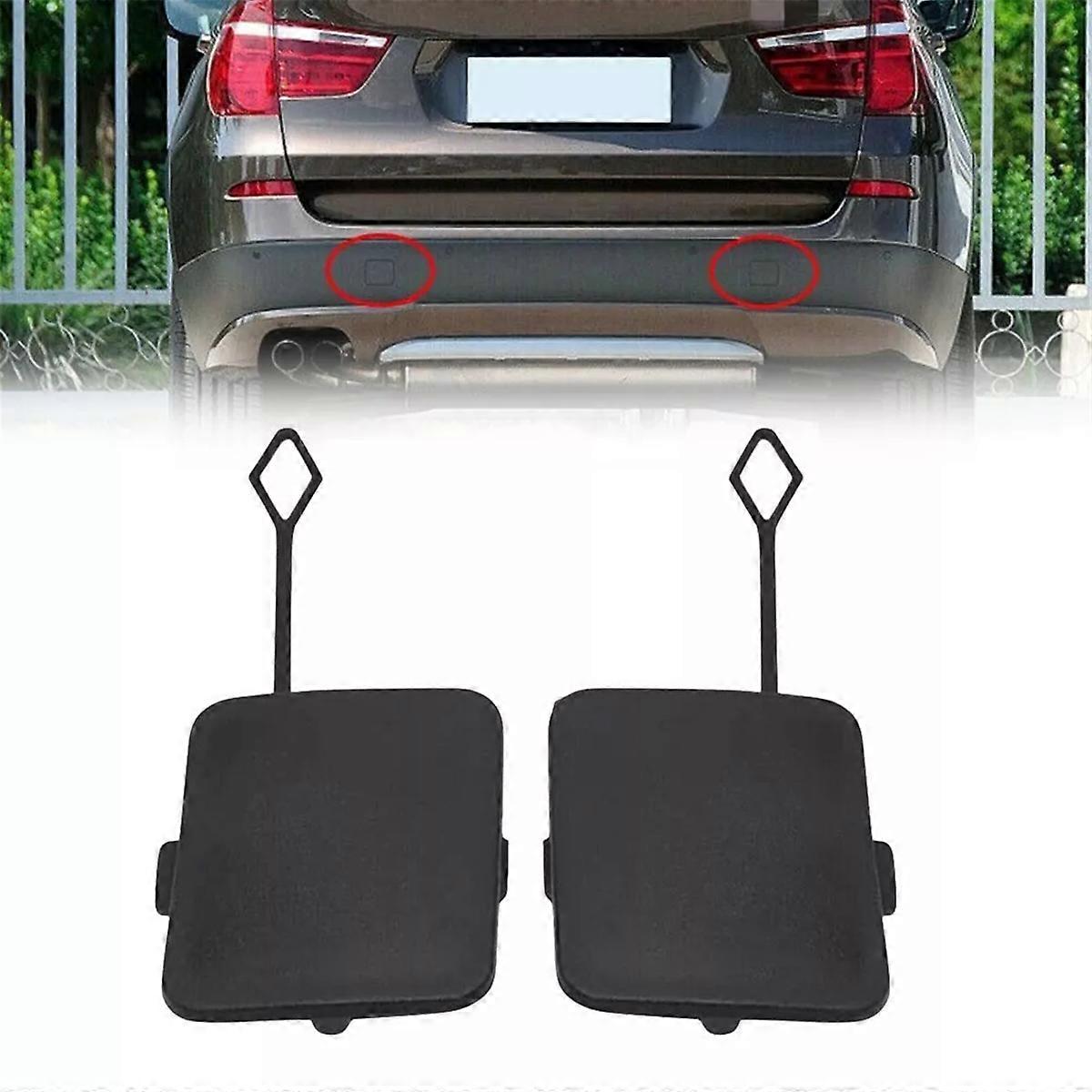1 Pair Car Rear Left & Right Bumper Tow Hook Eye Cover Cap Fit for BMW X3 F25 2011-2014 51127272415
