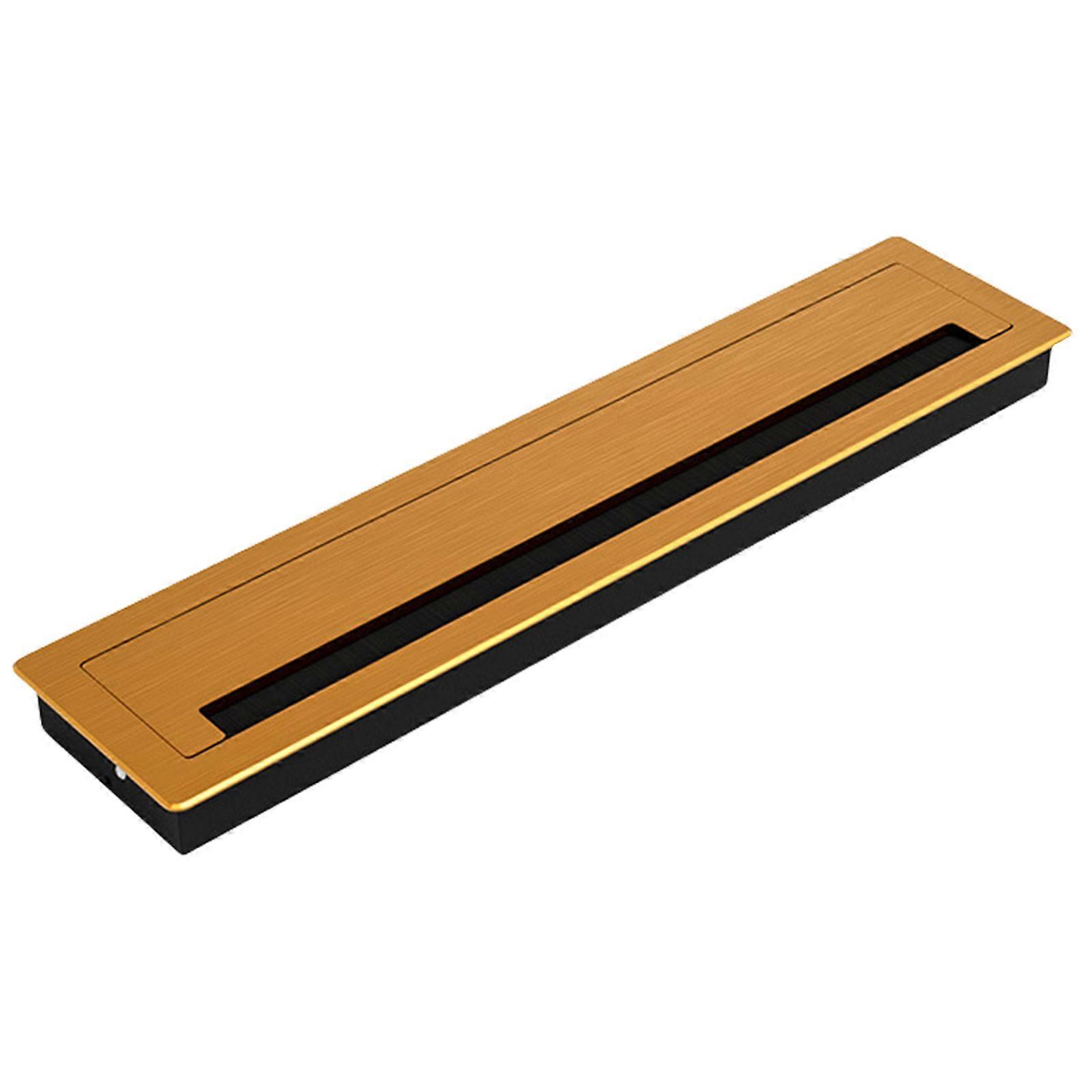 Rectangle Brushed Metal Cable Grommet for Desk Wire Organizes Desk Cord Pass Through Grommets for Homes & Office Tables