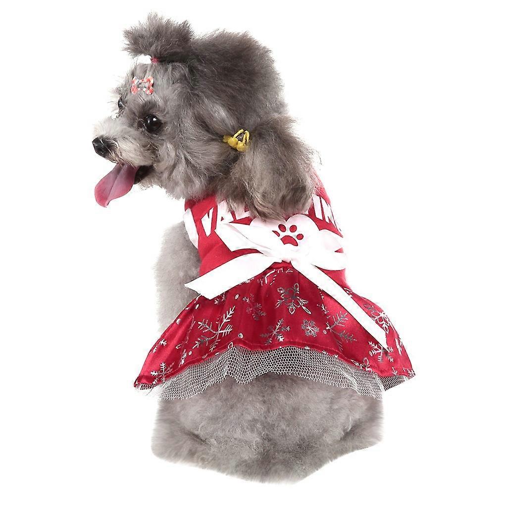 Îmbrăcăminte pentru câiniCostum personalizat de Crăciun pentru animale de companie Fusta fulg de zăpadă