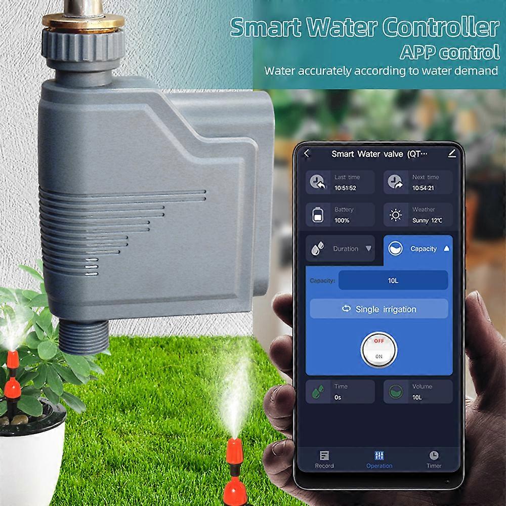 2.4GHz WiFi Sprinkler Timer - Remote Control Smart Water Timer for Garden Hose Automatic Irrigation System with WiFi Hub Voice Control Compatible wit