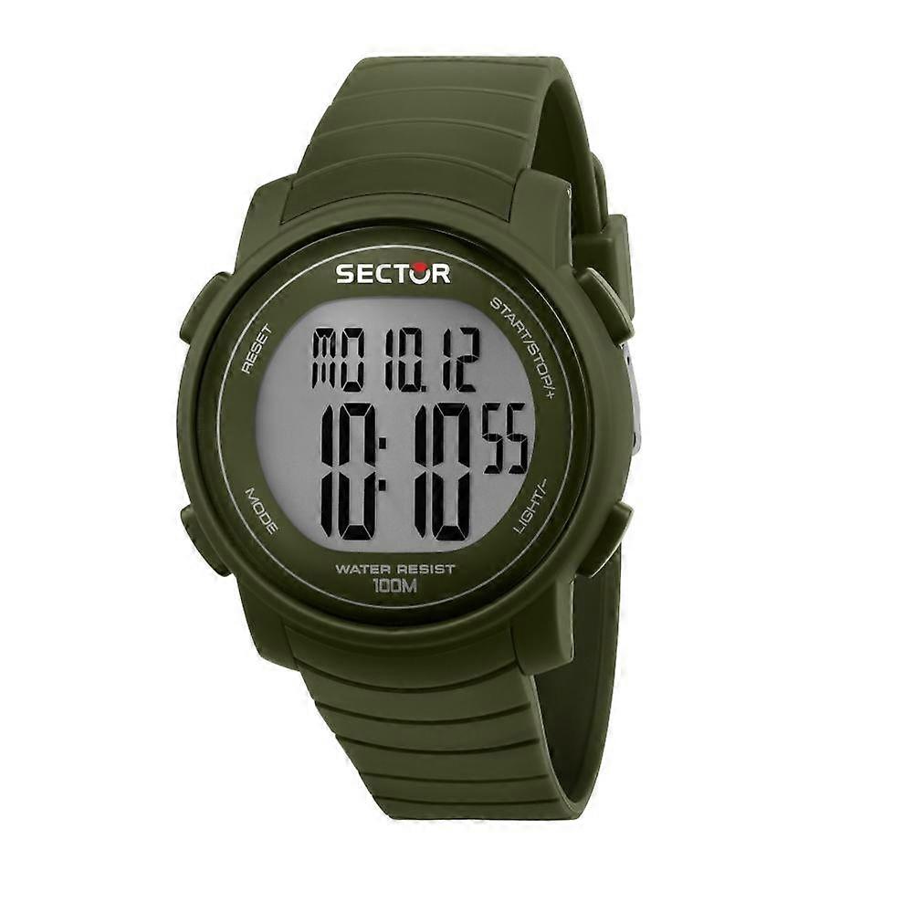Sector Ex-31 R3251543002 Men's Digital Multifunction Watch - 44mm Green Case, Green Polyurethane Strap