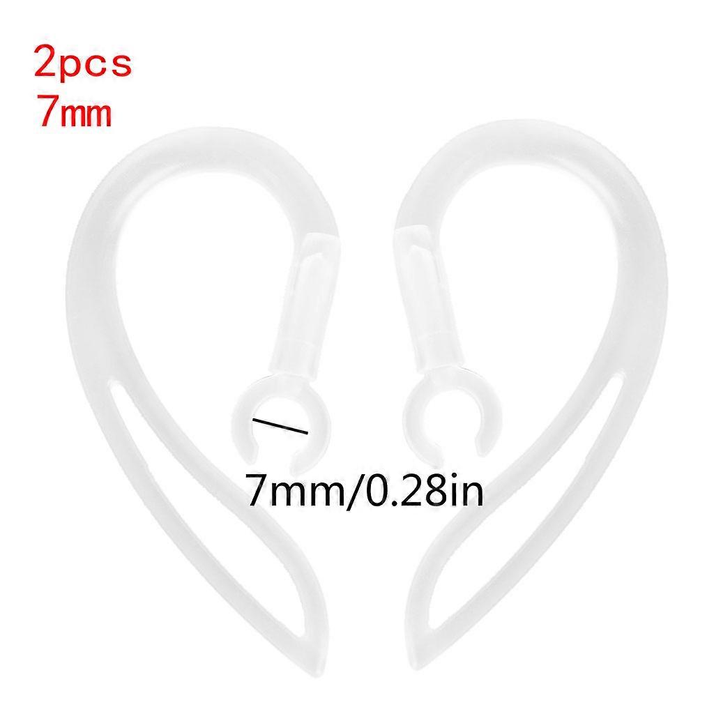 7mm Flexible Bluetooth-compatible  Durable Earphones Transparent Soft Silicone Ear Hook  Clip