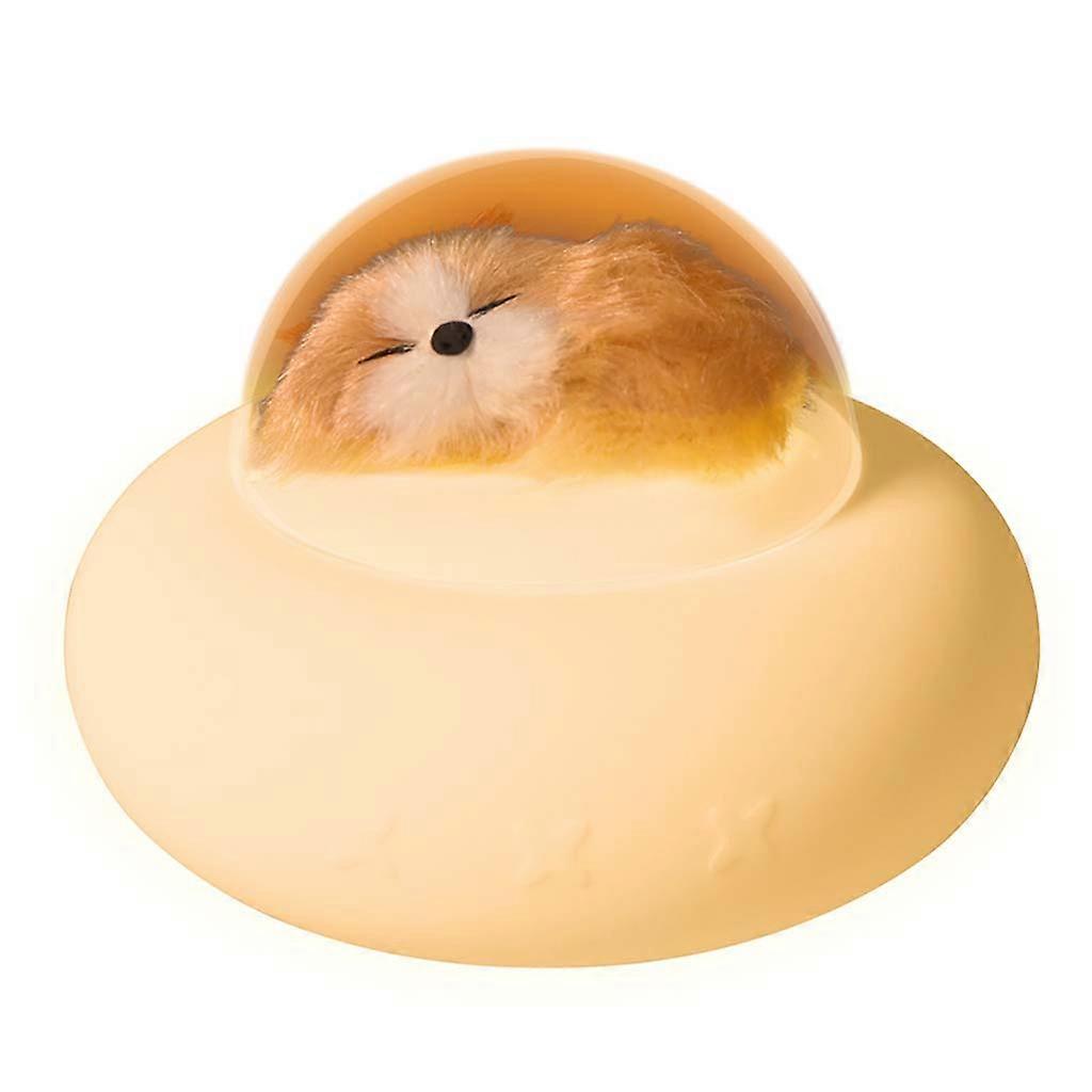 Decorative Cute Cat Pet Silicone Night Light USB Rechargeable Lamp Dimmable Timer USB Rechargeable Spaceship Lamp