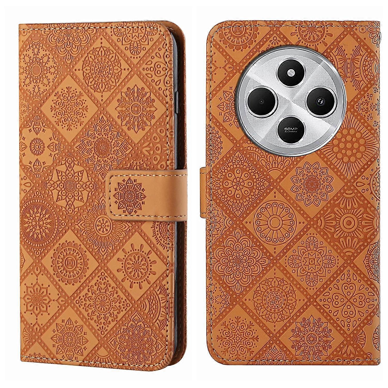 Ethnic Style Embossed Pattern Leather Phone Case