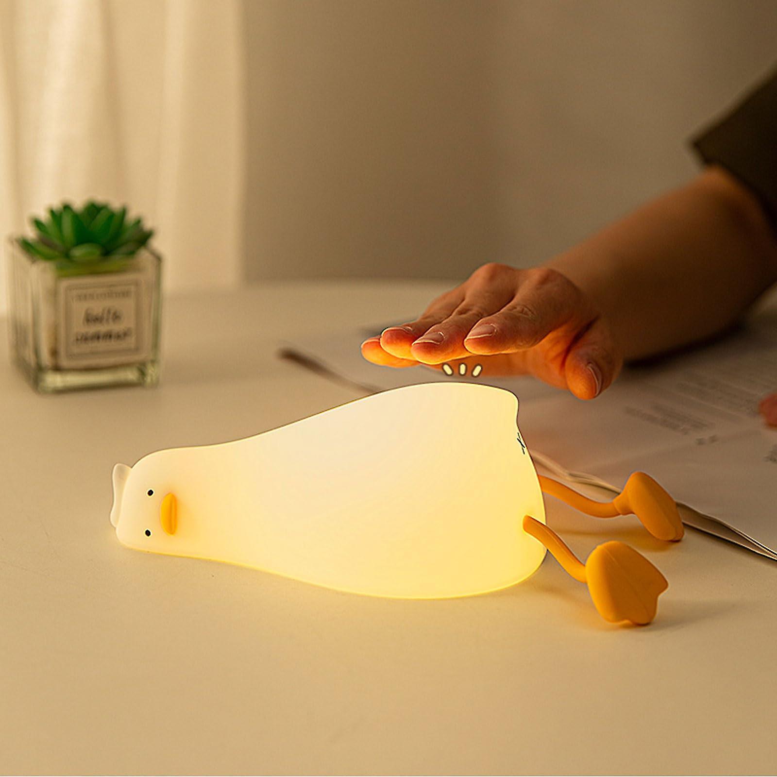 Three Level Duck Night Light Dimmable Touch Control LED Silicone for Bedside Decor