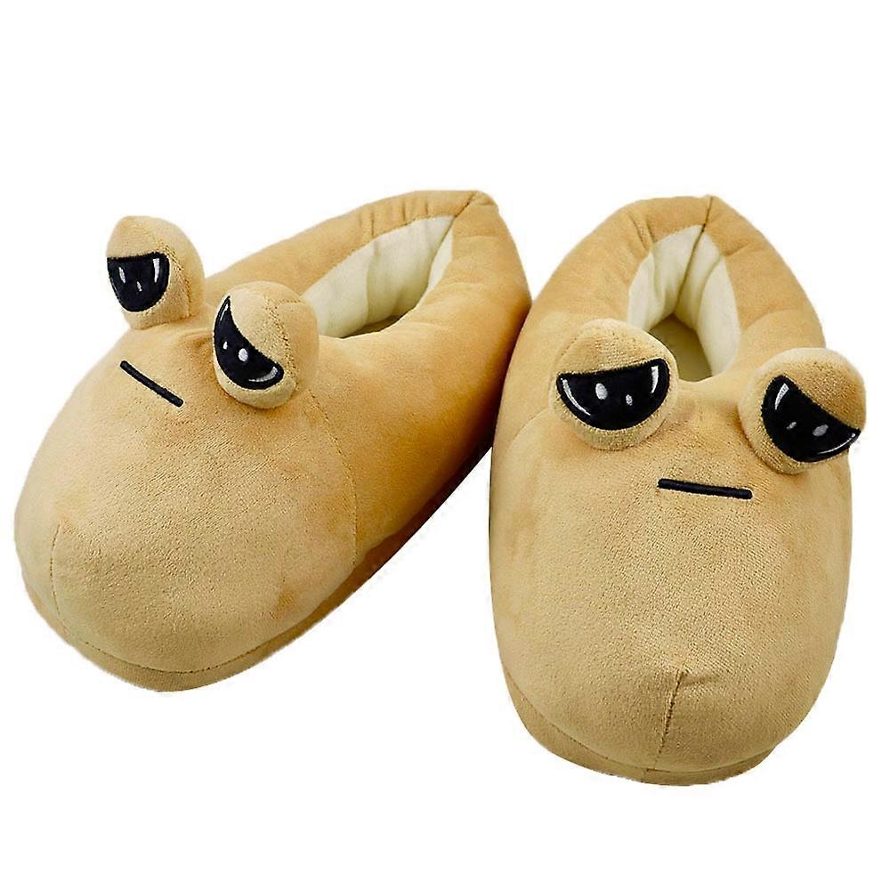 Pehmoiset Pou-tossut - söpöt, kevyet ja luistamattomat yleiskokoiset