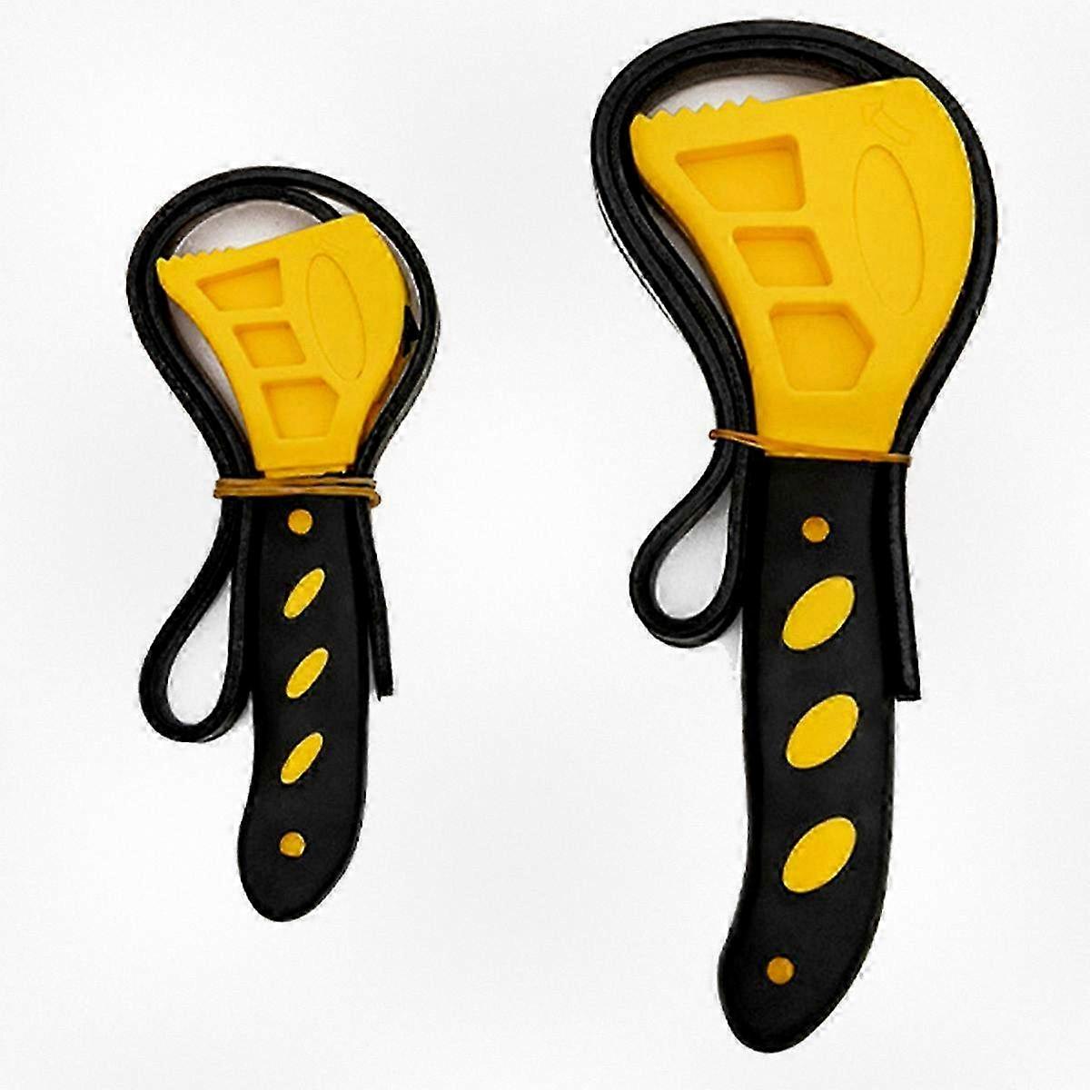 Adjustable Multi-Purpose Belt Wrench Bottle Opener Tool for Auto Repair and Rubber Filter Maintenance