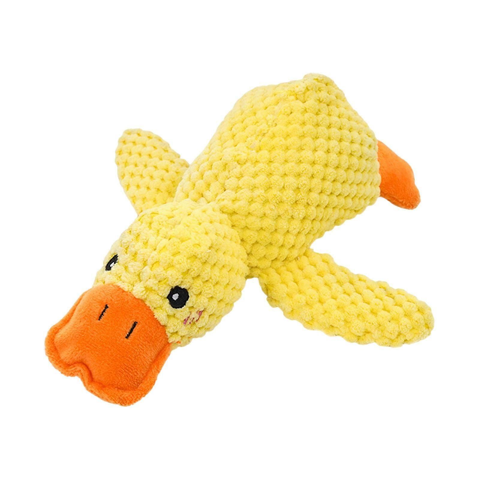 Canard apaisant Chien Jouet Quack-quack Canard Jouet pour animaux de compagnie Peluche Canard grinçant Jouet interactif Jaune Duck Chiot Tirant Jouet à mâcher