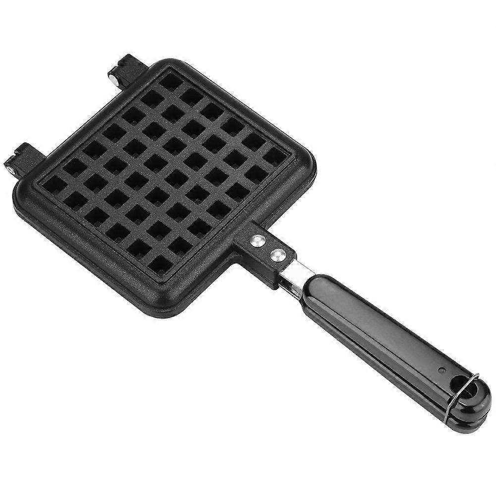 Waffle Baking Iron, Non-Stick Gas Stovetop Waffle Maker Pan, Traditional Belgian Waffler Press Cooking Tool
