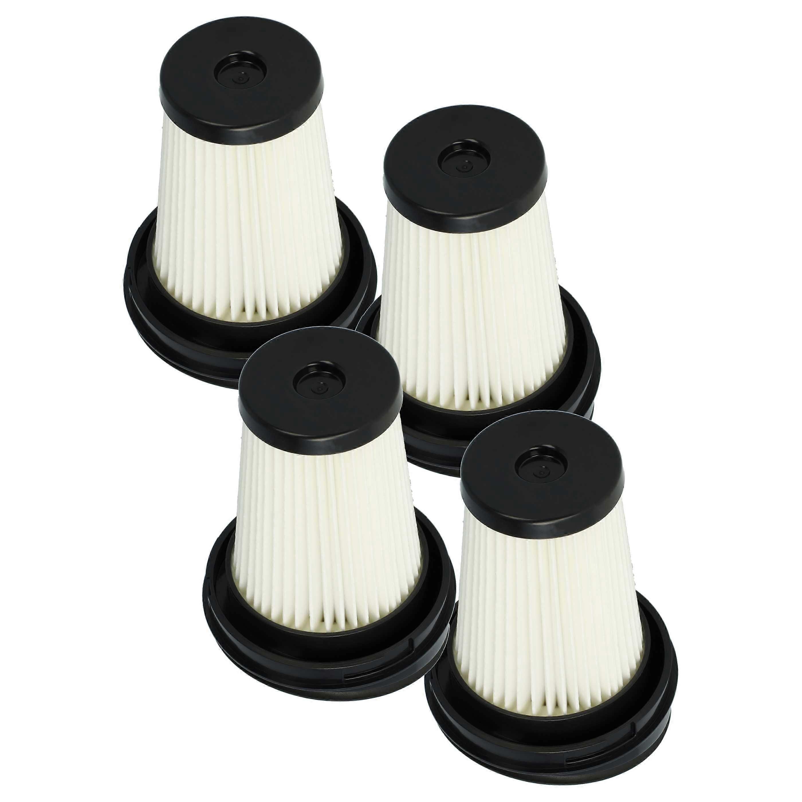 vhbw 4x filtru plisat plat compatibil cu aspiratorul de mână Grundig VCH9832, VCH9631, VCH9630, VCH9829, VCH9632, aspirator - element filtrant