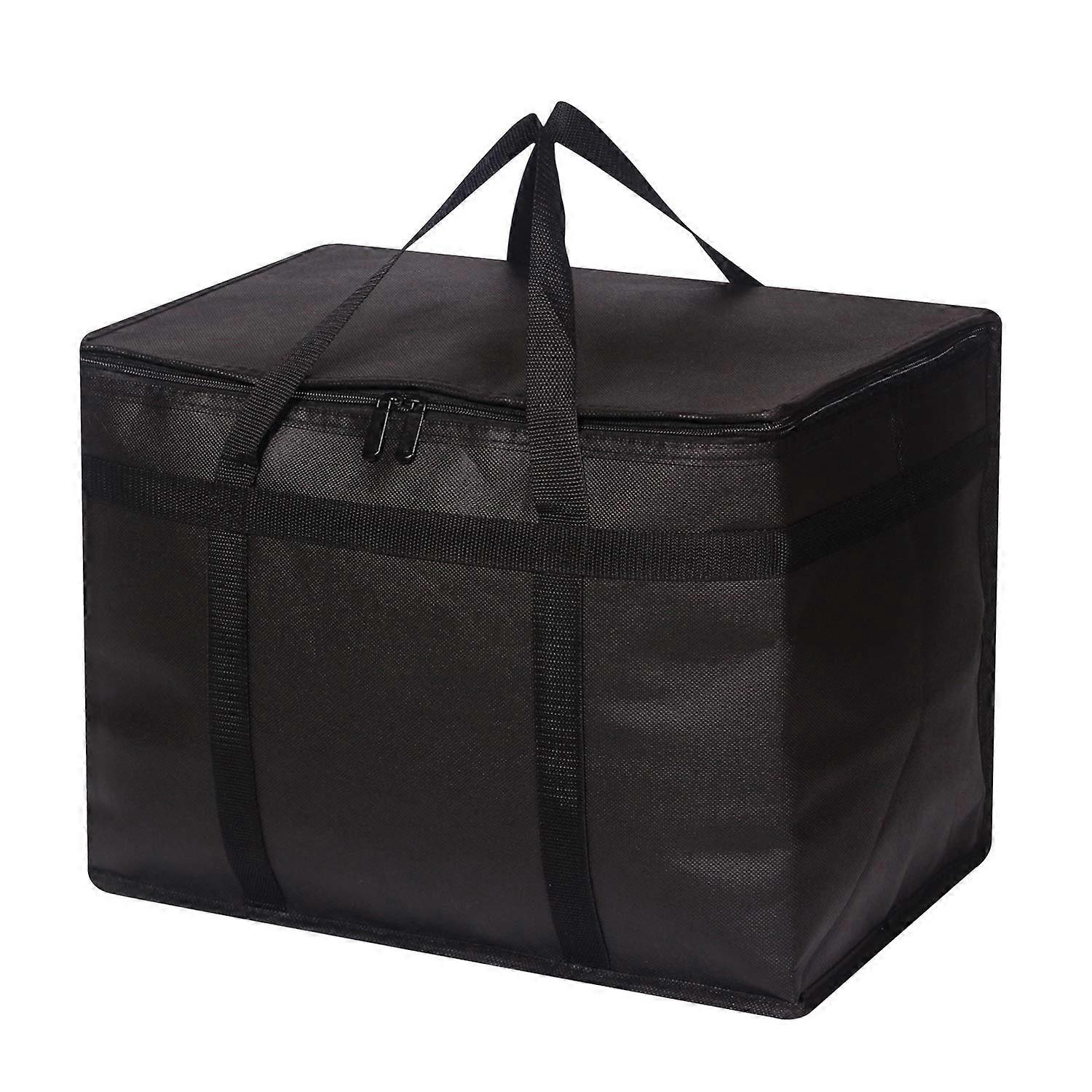 XL Insulated Reusable Grocery Bags with Sturdy Zipper Reinforced Bottom & Handles