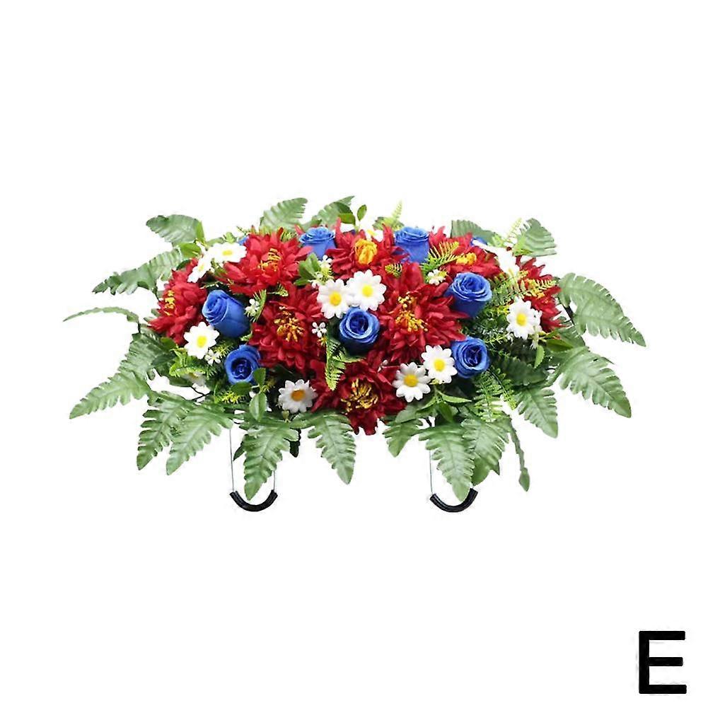 Flower bud wine red chrysanthemum (E) $ Simulation silk cloth plastic flower tombstone decoration supplies new style tomb sweeping