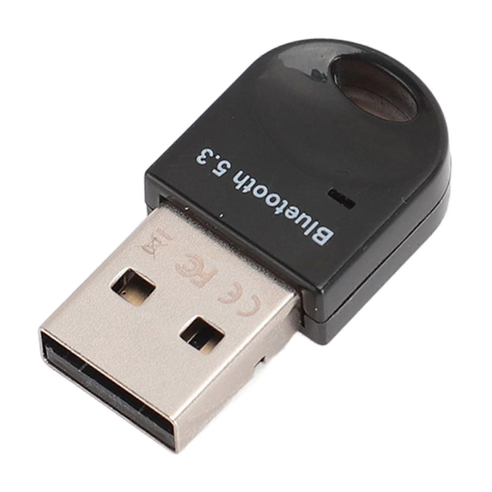 USB بلوتوث 5.3 محول للكمبيوتر وضع مزدوج نقل سريع بلوتوث اللاسلكية USB دونغل لنظام التشغيل Windows 7 8.1 10 11