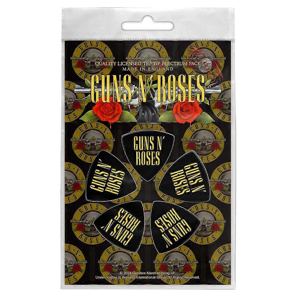 Púas de guitarra de tres puntas con el logotipo de Guns N' Roses