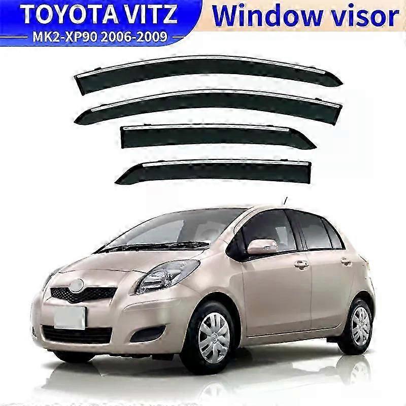 Applies To For Toyota Vitz Mk2 Xp90 2006-2009 Window Visor Vent Shades Ventvisor Wind Deflectors Visors Rain Visor