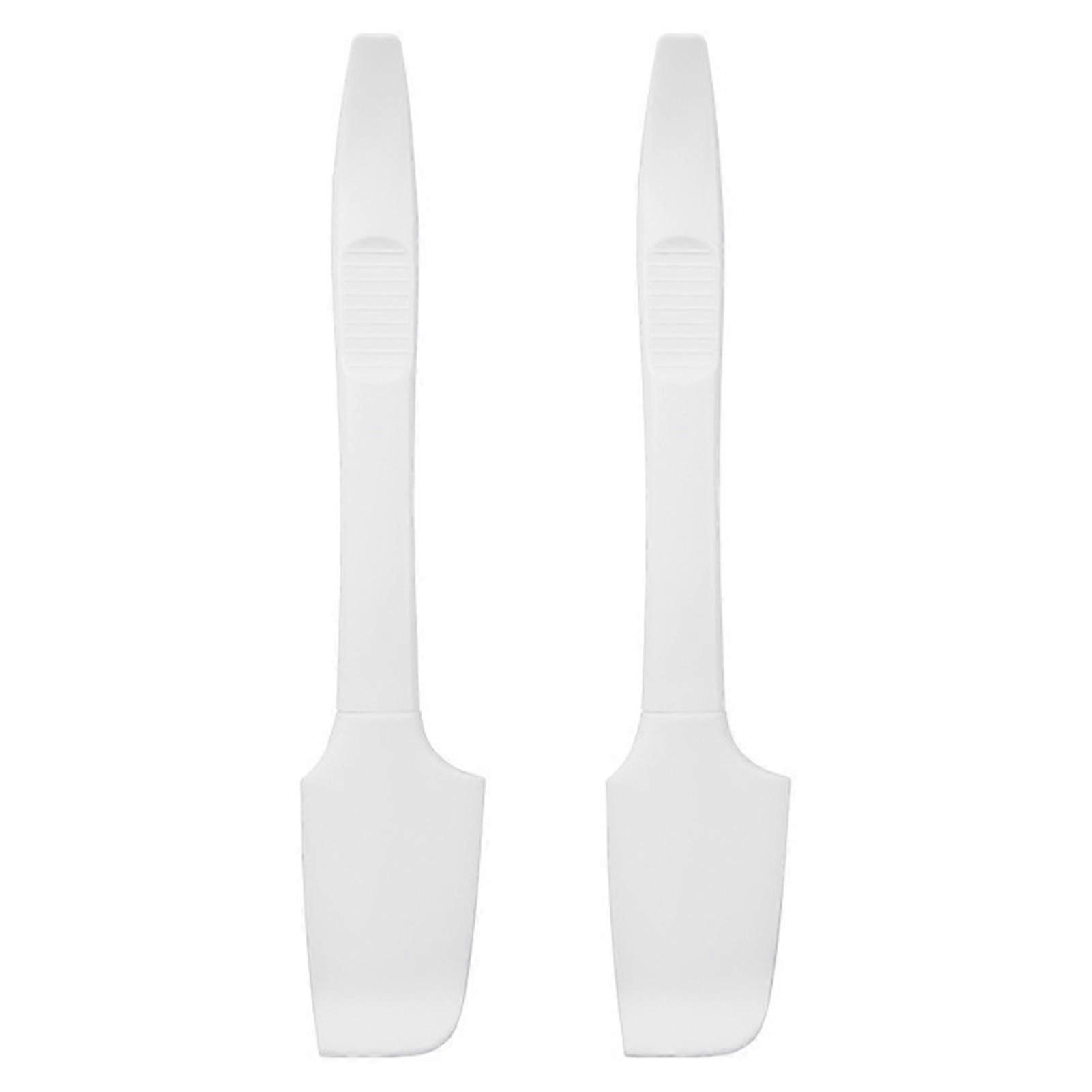 JiaWei 2Pcs Jam Spatulas Lifted Tail Comfortable Grip Reused Convenient Easy to Clean Open Can Non-slip Area Design Silicone Material Mixing Scra jbo