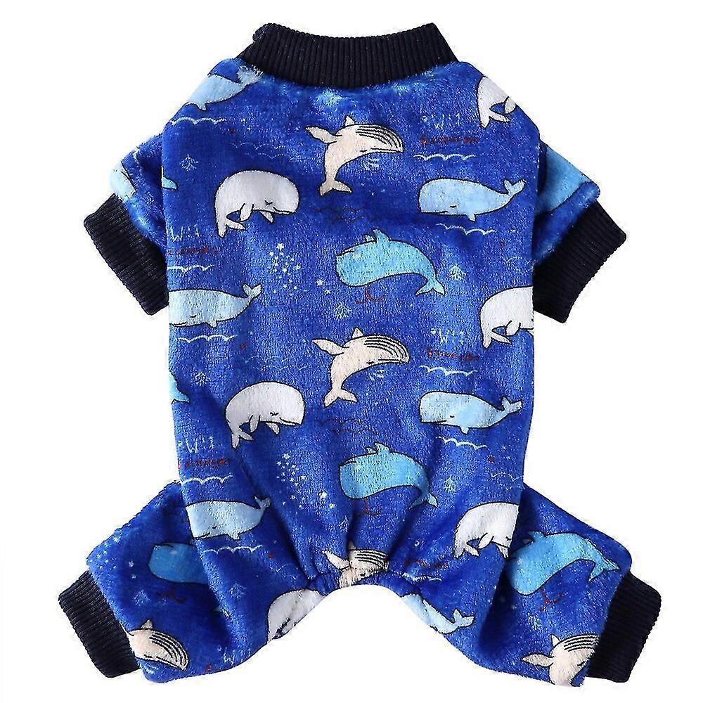 Hundpyjamas Vinter Hundkläder Tryck Varma Jumpsuits Kappa För Små Hundar Valp Hundkatt Chihuahua Pomeranian Kläder Jumpsuits 22