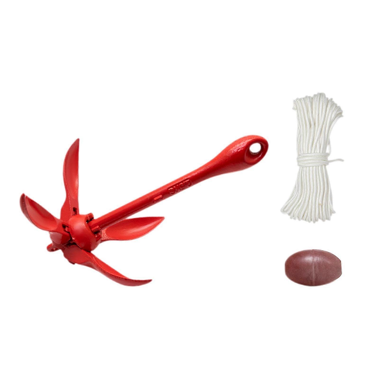 Folding Grapnel Boat Anchor 2.5kg Small Boat Anchor for Kayaking Raft Ski