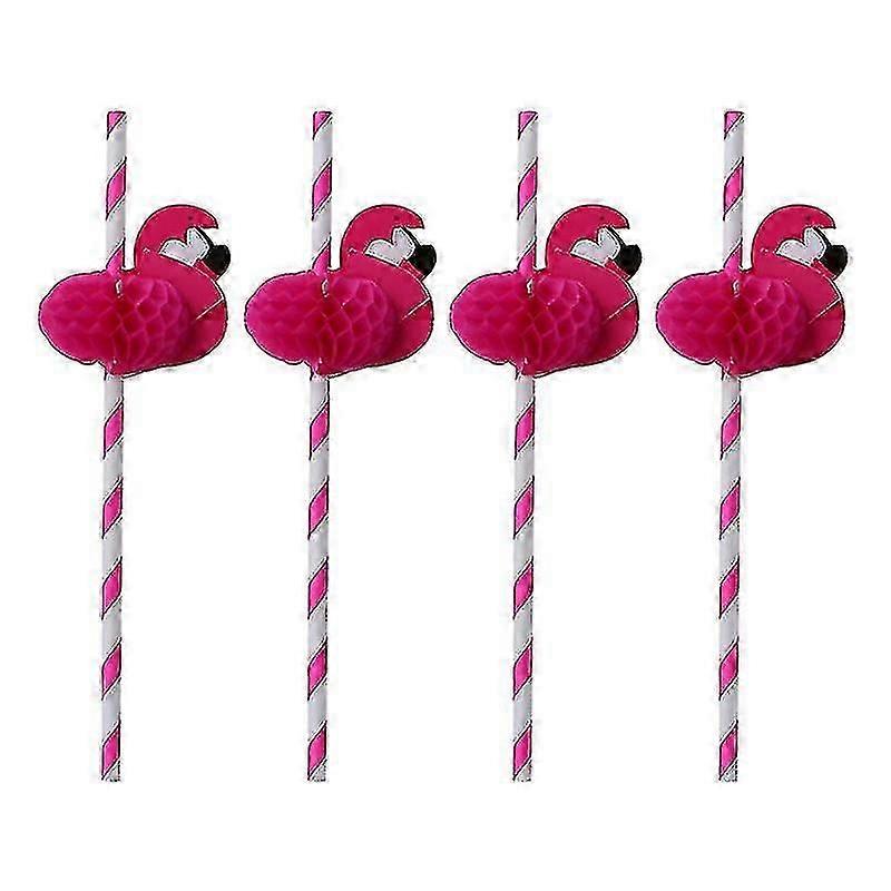 30pcs Flamingo Straws