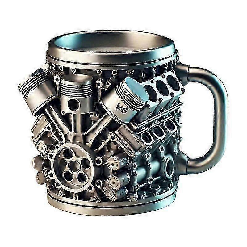 Caneca de Café de Aço Inoxidável V8 Engines Copo Personalizado para Presente para Entusiastas de Carros