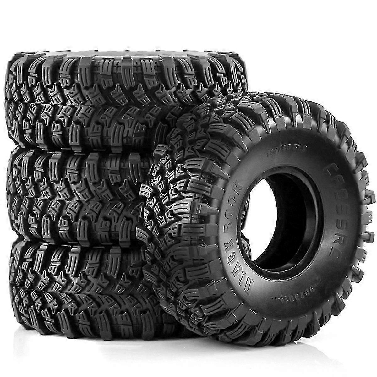 4PCS 115MM Rubber Mud Grappler Tires for 1:10 RC Crawler Axial SCX10 SCX10 II 90046 90047 -4 G500 -
