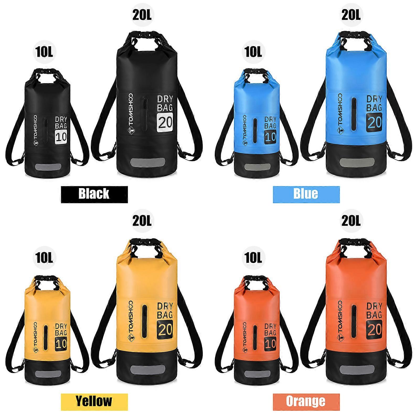 TOMSHOO 10L/20L Roll-Top Σακίδιο Ξηράς Τσάντας με Αδιάβροχη Θήκη Τηλεφώνου για Ταξίδια Κολύμπι Καγιάκ Βαρκάδα Ψάρεμα