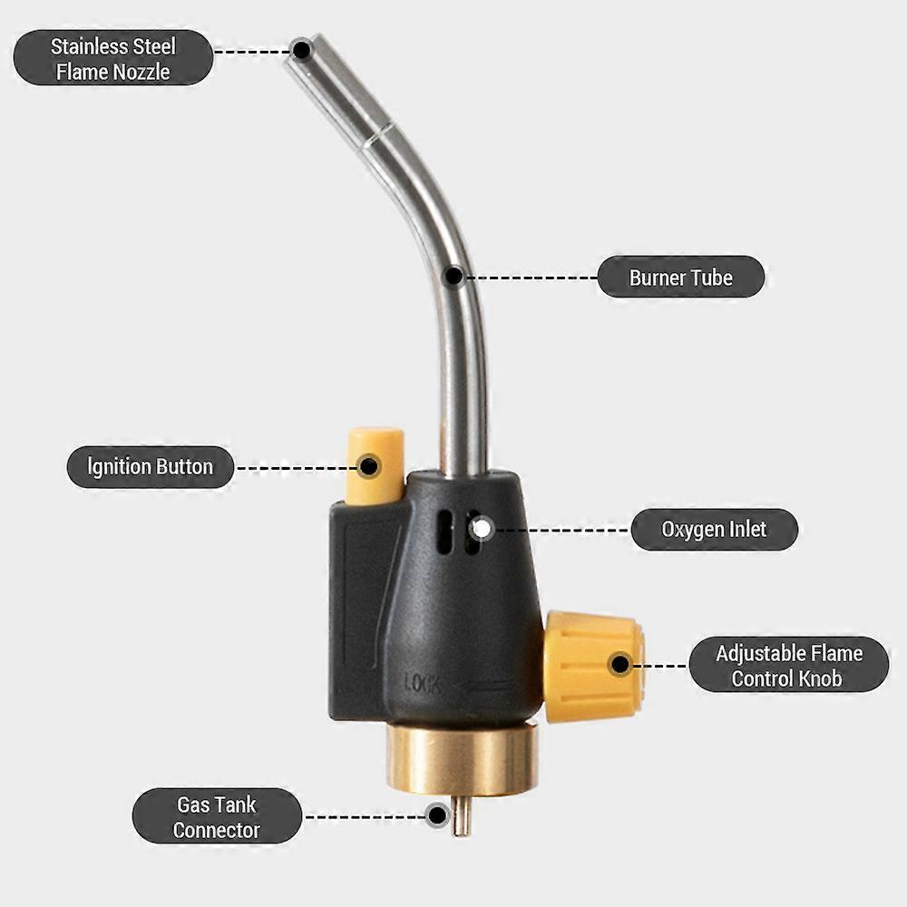 Propane Torch Head High Intensity Torch Head Trigger Start Gas Torch for Soldering Brazing Welding