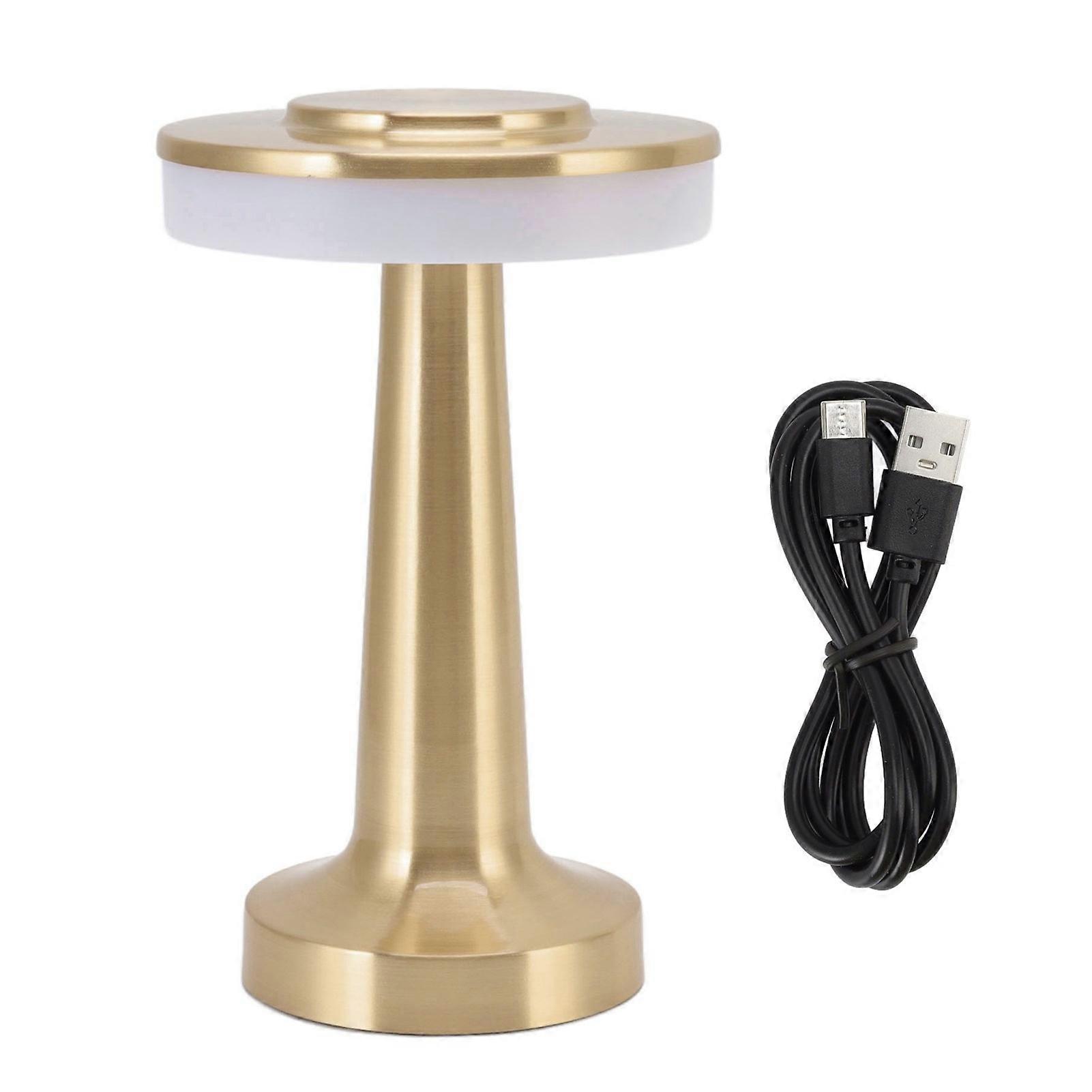Portable LED Retro Touch Control 3 Levels Color Temperature Rechargeable Table Lamp Night Light for Hotel
