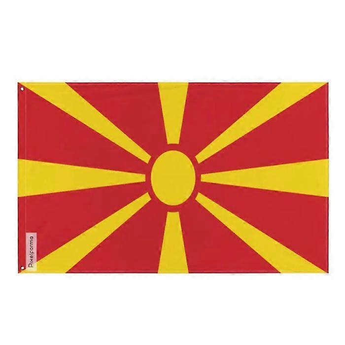 North Macedonia Flag – 160 x 240 cm – Polyester – Iron Eyelets – Durable
